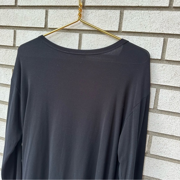 Theory Serah K Black Side Tie Long Sleeve Jersey Knit Top Womens Small Chic - Picture 11 of 11